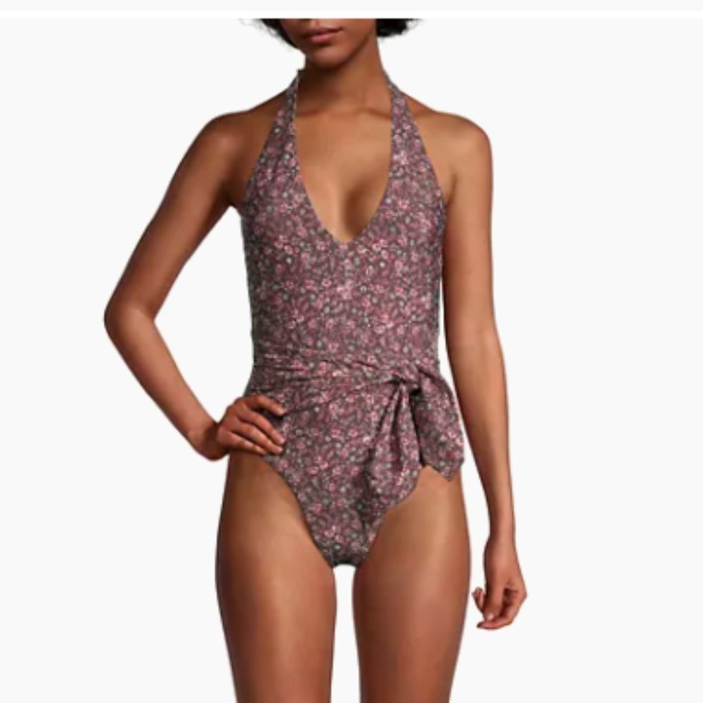 NWT Veronica Beard Floral Swimsuit with tie